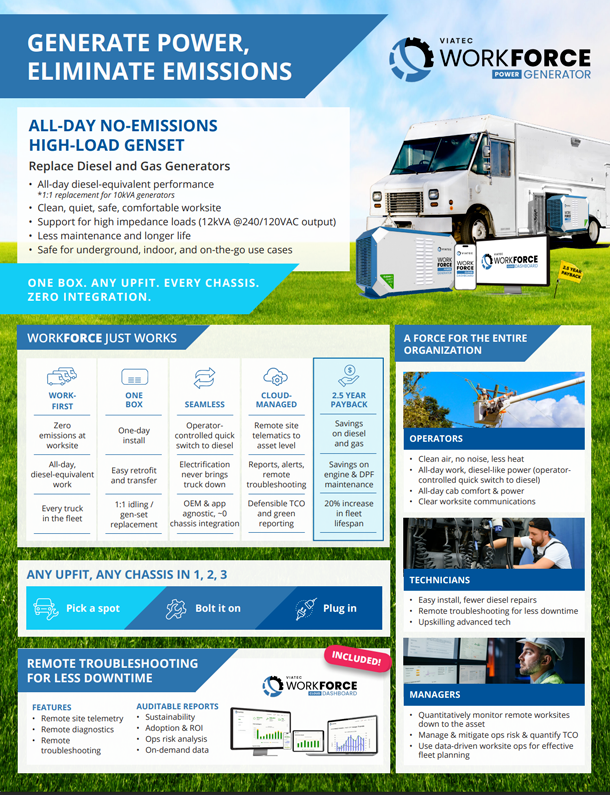 Cover page of WorkForce Power Generator Brochure